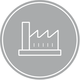 Industry icon in grey