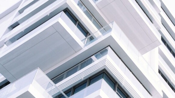 Close-up of a modern high rise building