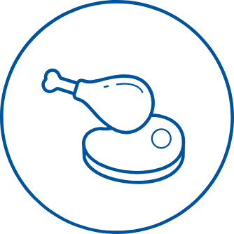 Icon of meat and chicken